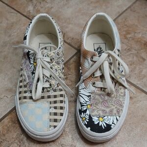 Womens Patchwork Floral Vans Size 6.5